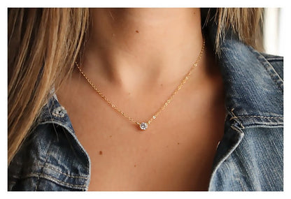 Single Stone Necklace (A.D STONE)