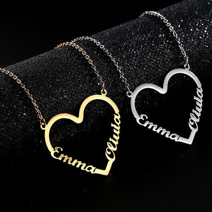 Heart (Double) Name Necklace Chain / Mangalsutra