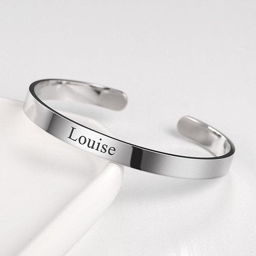 Pure Silver Hand Cuff- Engraved