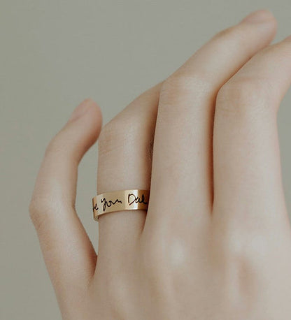 Adjustable Engraved Rings