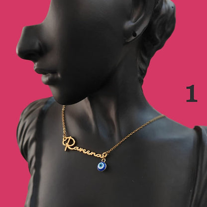 Evileye Name Necklace