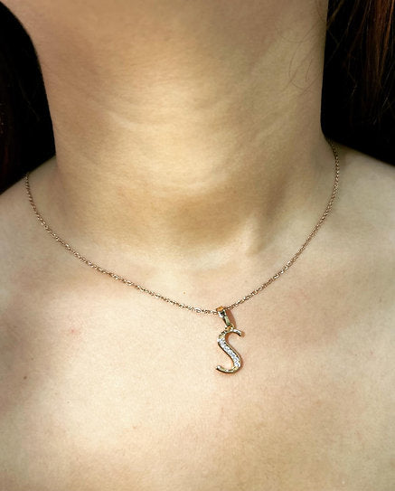 Initial Necklace | Stone Necklace