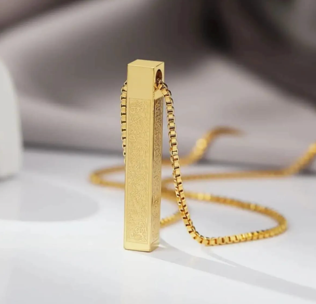 Cube Ayatul kursi Necklace