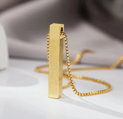 Cube Ayatul kursi Necklace